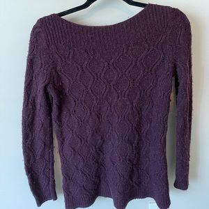 Purple LOFT knit sweater in size S